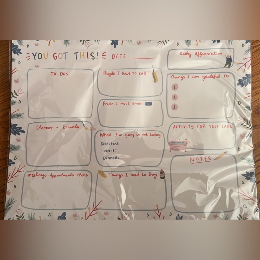 Motivation/organizing notepad